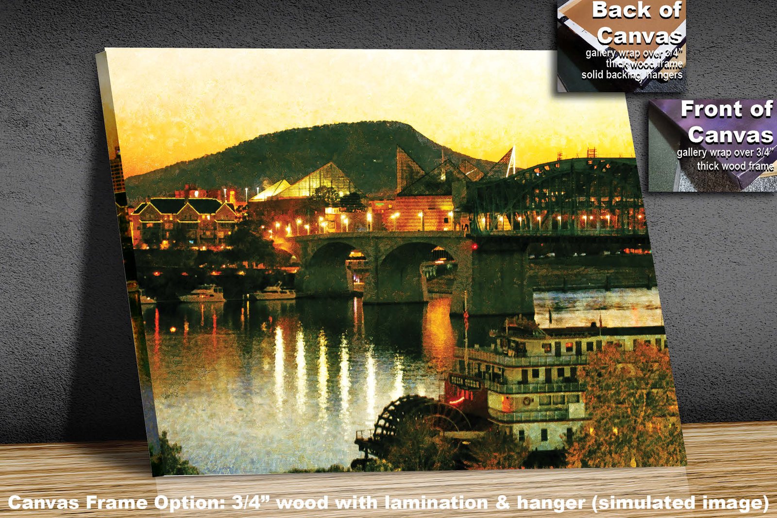 Chattanooga artwork Lookout Mountain Riverpark Riverwalk Rock City Tennessee painting print Ruby Falls Chatt11MC1 2