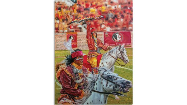 Chief Osceola FSU Mascot College Football Team wall art Florida State Seminoles artwork Renegade painting print canvas prints FSUchief3combo 18