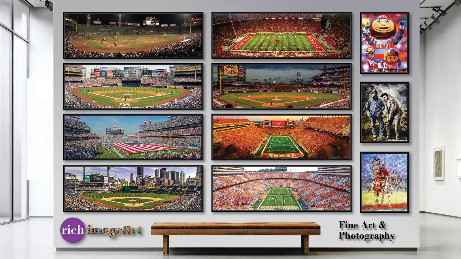 Chief Osceola FSU Mascot College Football Team wall art Florida State Seminoles artwork Renegade painting print canvas prints FSUchief3combo 20