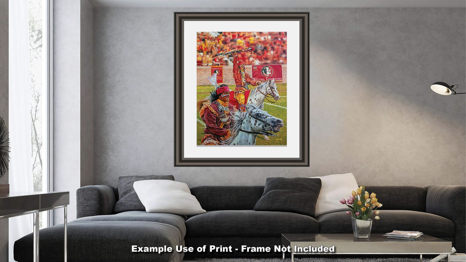 Chief Osceola artwork painting print wall art College Football Team Florida State Seminoles Renegade FSU Mascot canvas prints FsuChief1AM3 10