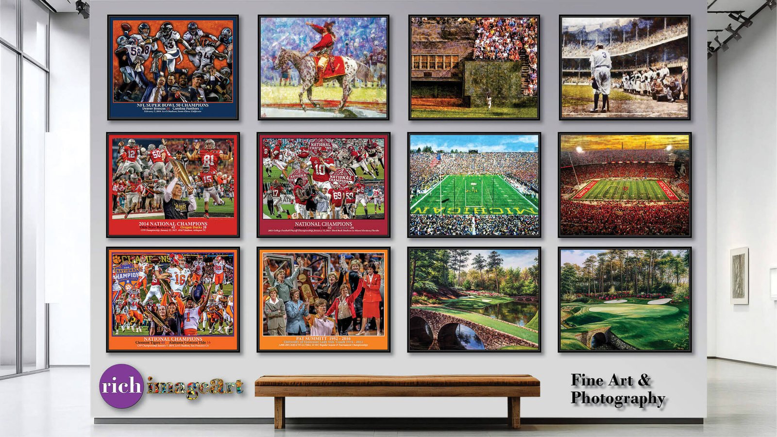 Chief Osceola artwork painting print wall art College Football Team Florida State Seminoles Renegade FSU Mascot canvas prints FsuChief1AM3 19