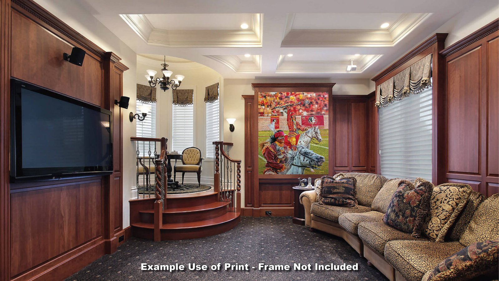 Chief Osceola artwork painting print wall art College Football Team Florida State Seminoles Renegade FSU Mascot canvas prints FsuChief1AM3 23