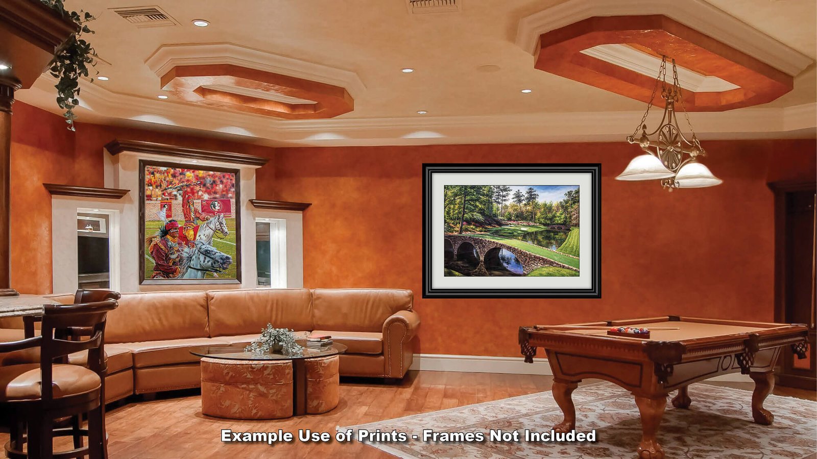 Chief Osceola artwork painting print wall art College Football Team Florida State Seminoles Renegade FSU Mascot canvas prints FsuChief1AM3 26