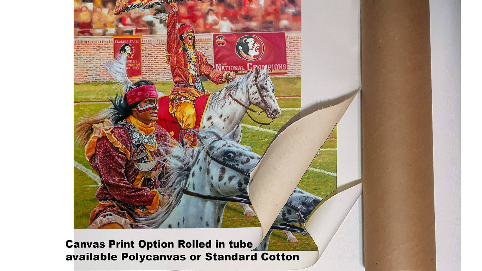 Chief Osceola artwork painting print wall art College Football Team Florida State Seminoles Renegade FSU Mascot canvas prints FsuChief1AM3 5