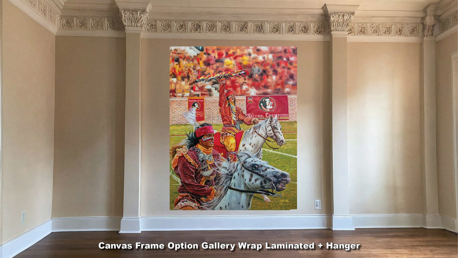 Chief Osceola artwork painting print wall art College Football Team Florida State Seminoles Renegade FSU Mascot canvas prints FsuChief1AM3 9