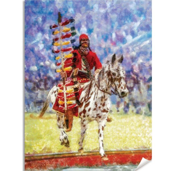 Chief Osceola canvas prints Florida State Seminoles wall art artwork College Football Team FSU Mascot painting print Renegade FSUchief1RiD