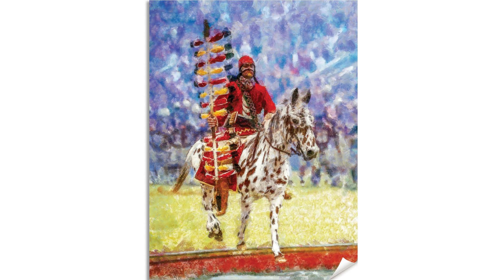Chief Osceola canvas prints Florida State Seminoles wall art artwork College Football Team FSU Mascot painting print Renegade FSUchief1RiD