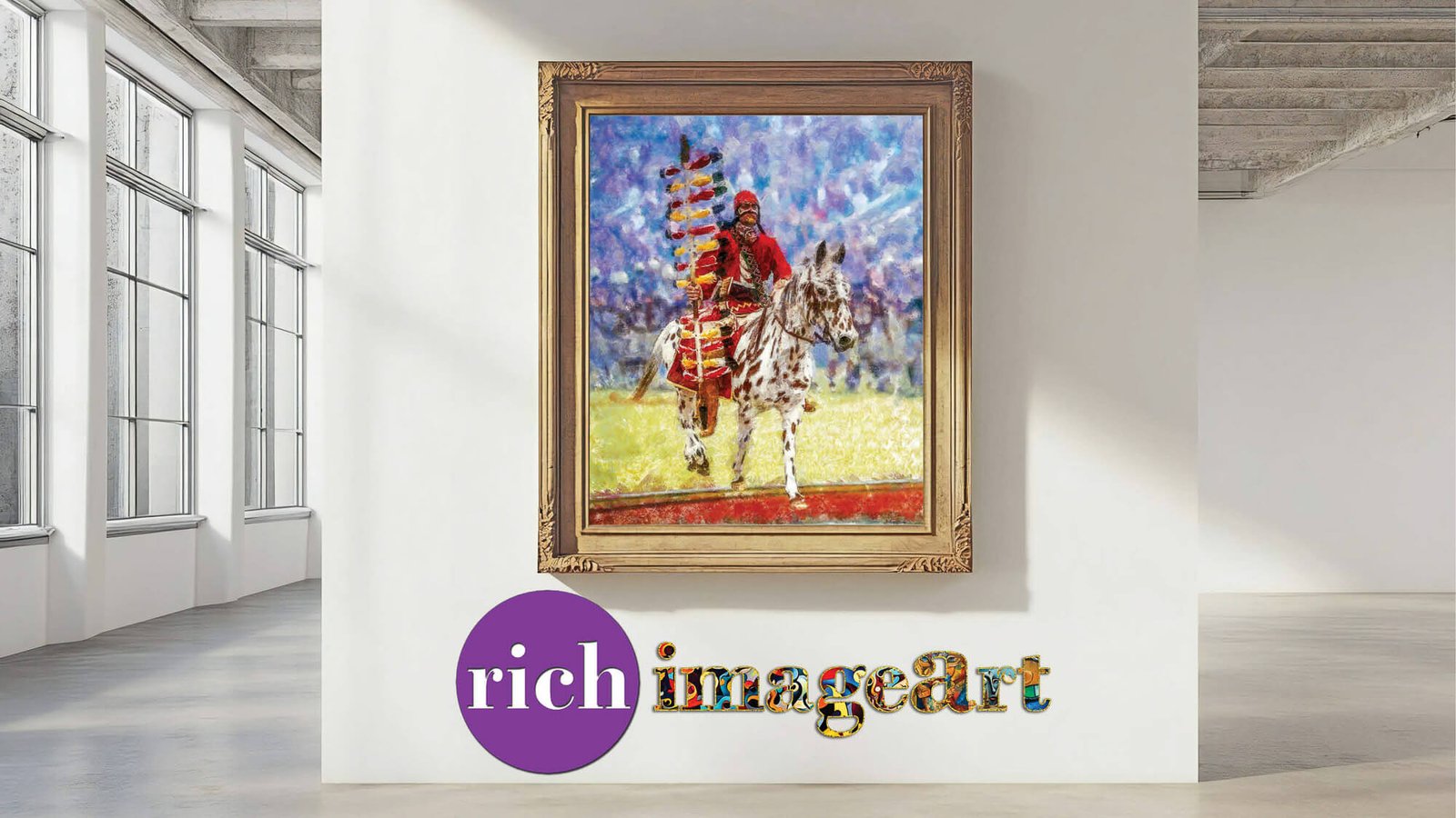 Chief Osceola canvas prints Florida State Seminoles wall art artwork College Football Team FSU Mascot painting print Renegade FSUchief1RiD 2