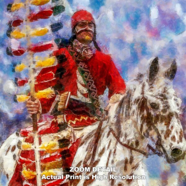 Chief Osceola canvas prints Florida State Seminoles wall art artwork College Football Team FSU Mascot painting print Renegade FSUchief1RiD 3