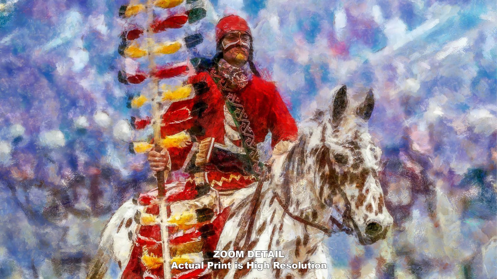 Chief Osceola canvas prints Florida State Seminoles wall art artwork College Football Team FSU Mascot painting print Renegade FSUchief1RiD 3