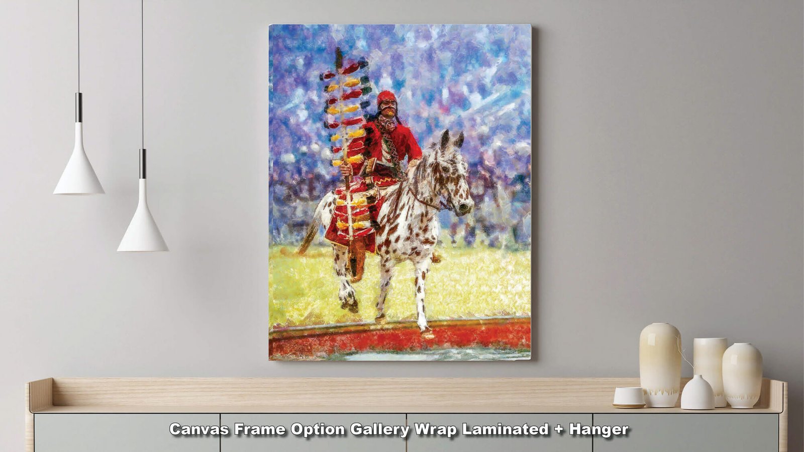 Chief Osceola canvas prints Florida State Seminoles wall art artwork College Football Team FSU Mascot painting print Renegade FSUchief1RiD 6