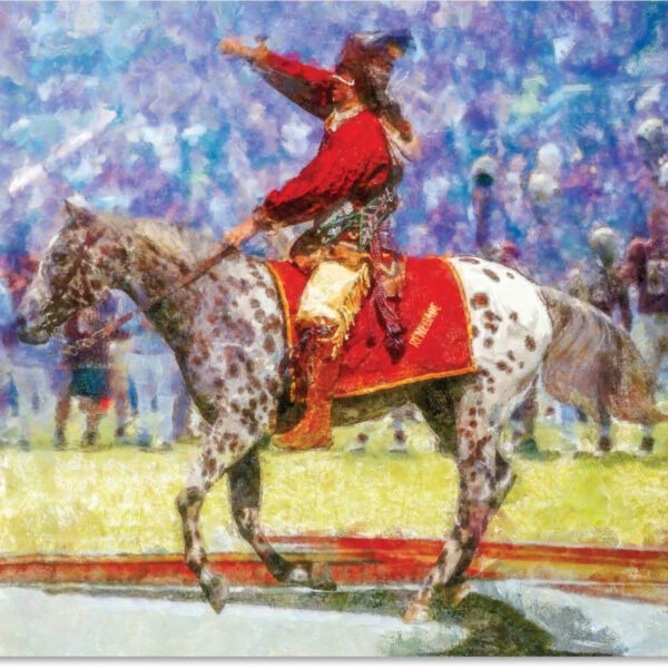 Chief Osceola painting print artwork wall art College Football Team Florida State Seminoles Renegade FSU Mascot canvas prints FSUchief2RiD