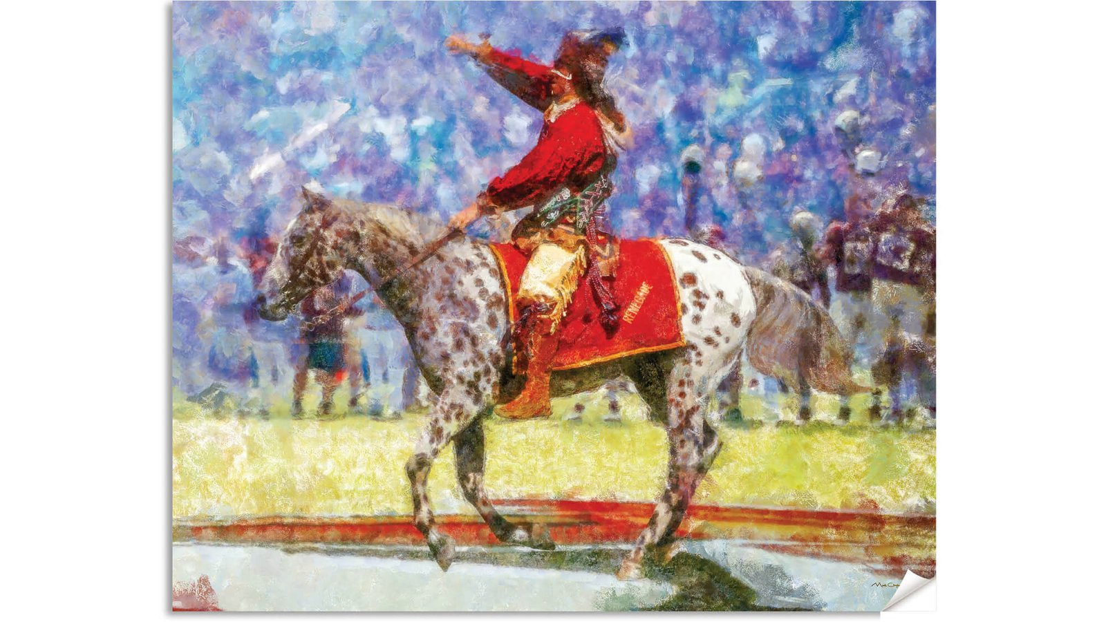 Chief Osceola painting print artwork wall art College Football Team Florida State Seminoles Renegade FSU Mascot canvas prints FSUchief2RiD
