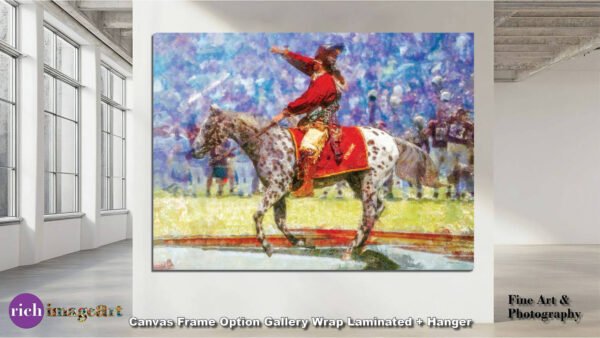 Chief Osceola painting print artwork wall art College Football Team Florida State Seminoles Renegade FSU Mascot canvas prints FSUchief2RiD 2