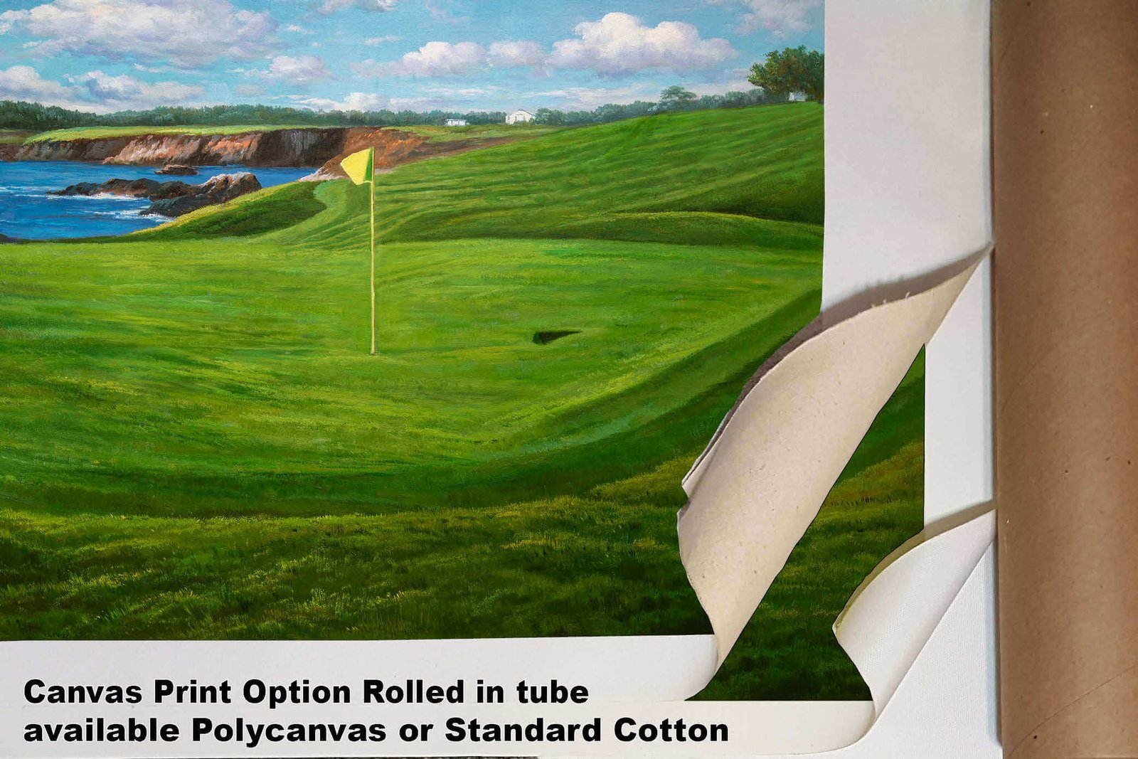 Golf Course 10th Hole 10 Pebble Beach Golf Links Golf Club ATT Pro Am PGA Tournament Oil Painting Wall Art Print PblBch10RiOil06 4