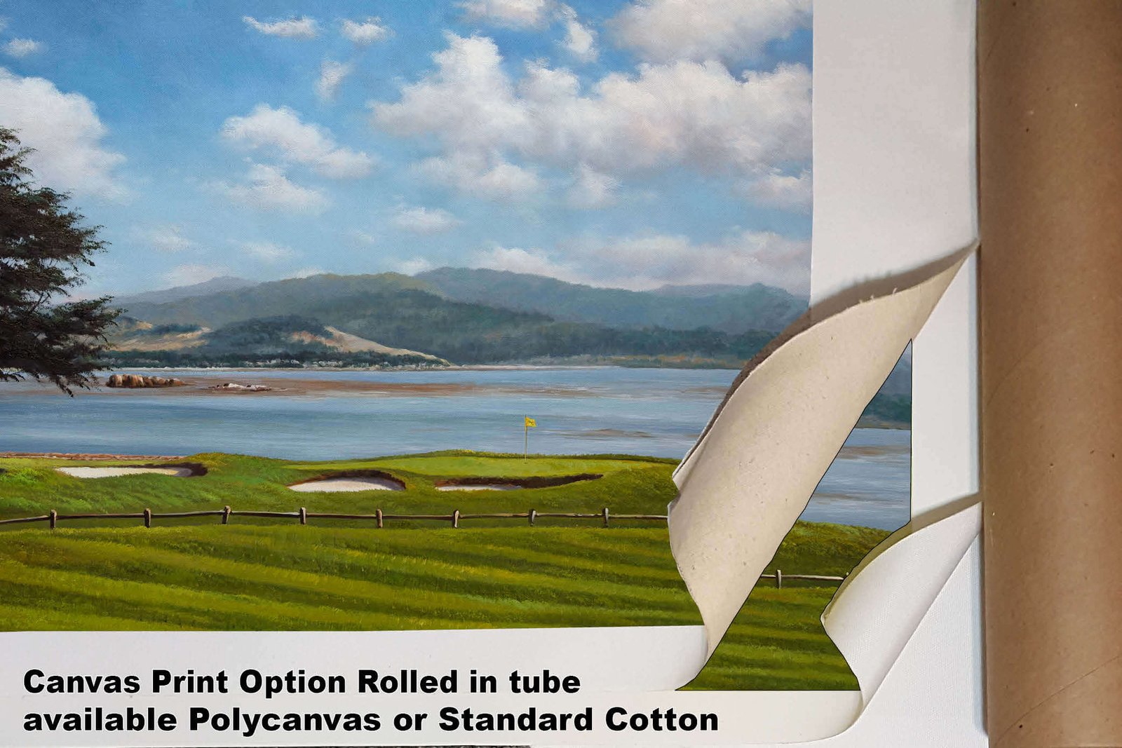 Golf Course 18th Hole 18 Pebble Beach Golf Links Golf Club ATT Pro Am PGA Tournament Oil Painting Wall Art Print PblBch18RiOil17 4