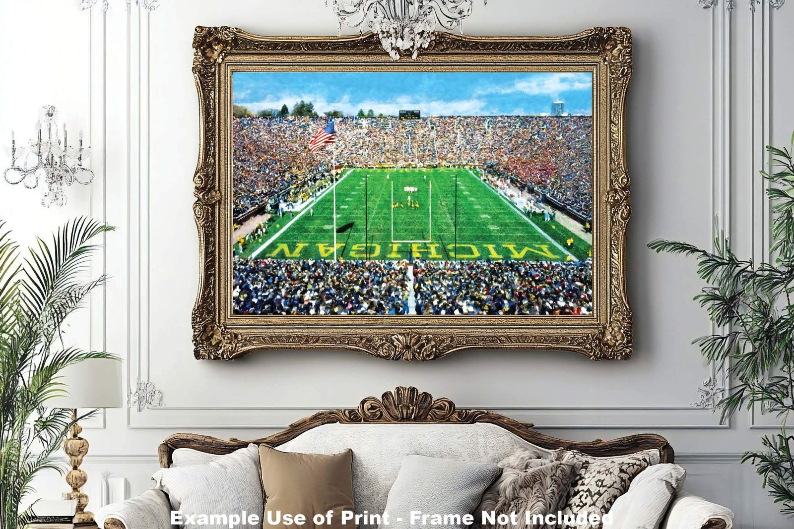 Michigan Stadium poster painting print Ann Arbor Wolverines Football Stadium College NCAA The Big House artwork MichWlv1MC1 12