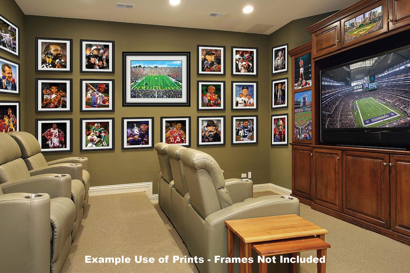 Michigan Stadium poster painting print Ann Arbor Wolverines Football Stadium College NCAA The Big House artwork MichWlv1MC1 22