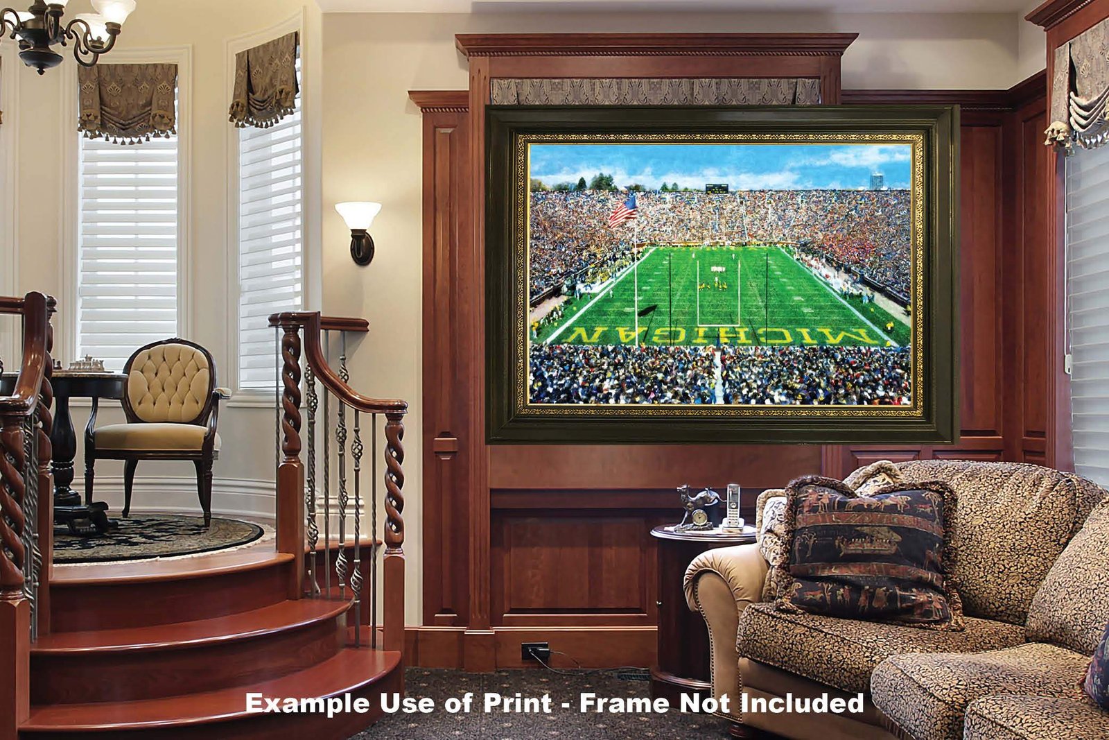 Michigan Stadium poster painting print Ann Arbor Wolverines Football Stadium College NCAA The Big House artwork MichWlv1MC1 24