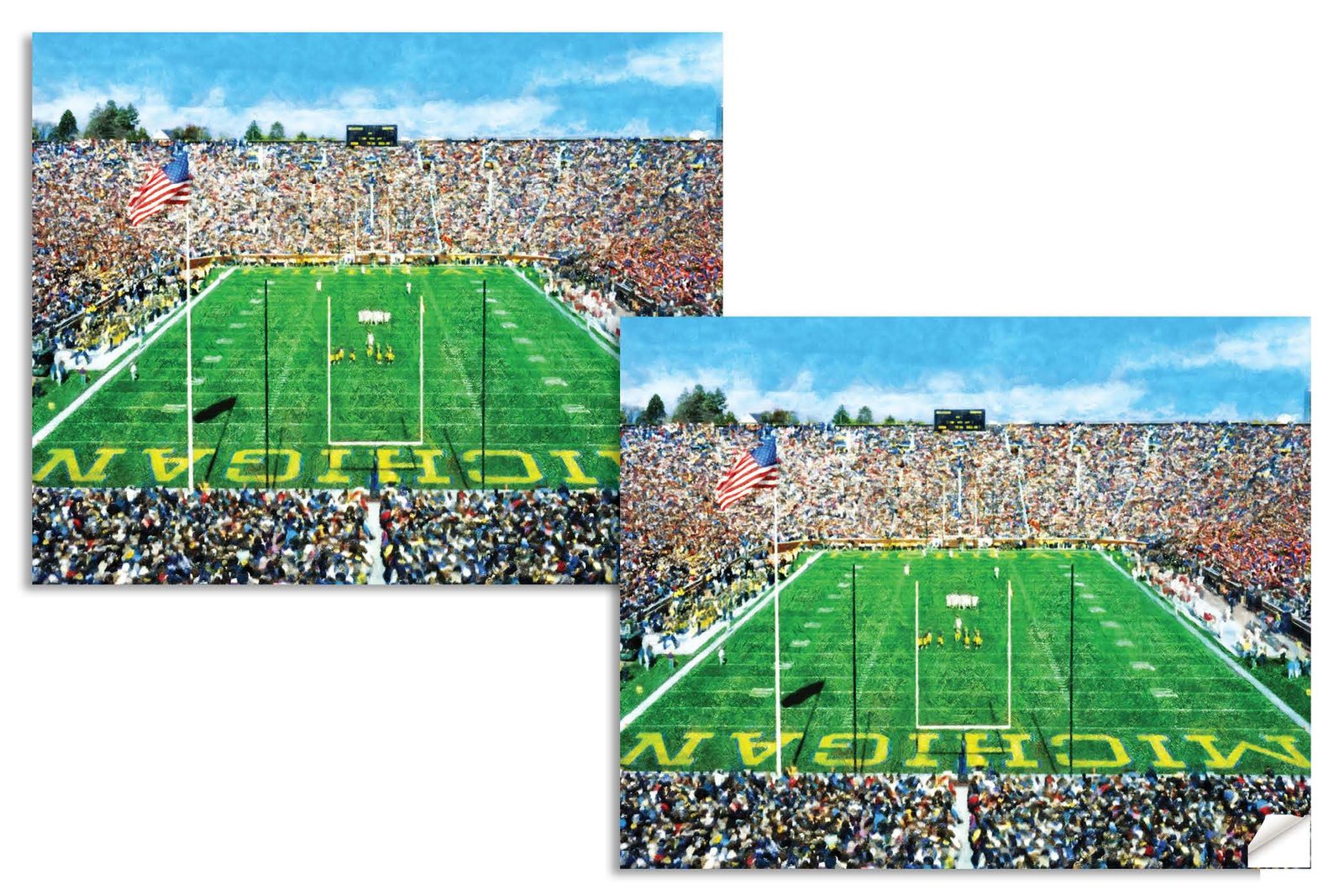 Michigan Stadium poster painting print Ann Arbor Wolverines Football Stadium College NCAA The Big House artwork MichWlv1MC1 29