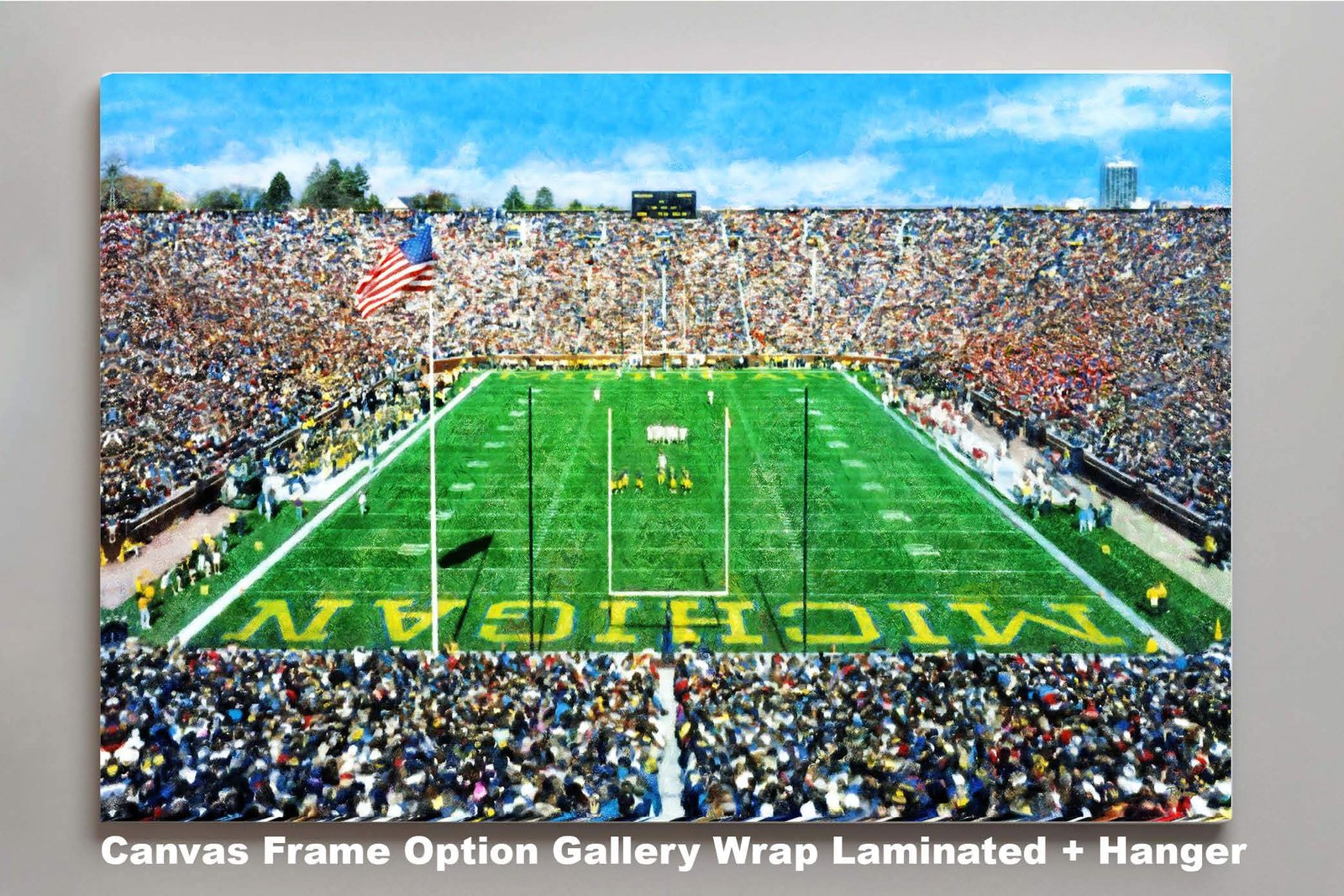 Michigan Stadium poster painting print Ann Arbor Wolverines Football Stadium College NCAA The Big House artwork MichWlv1MC1 3