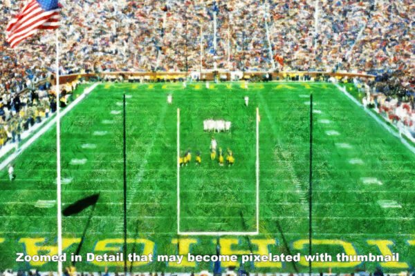 Michigan Stadium poster painting print Ann Arbor Wolverines Football Stadium College NCAA The Big House artwork MichWlv1MC1 36