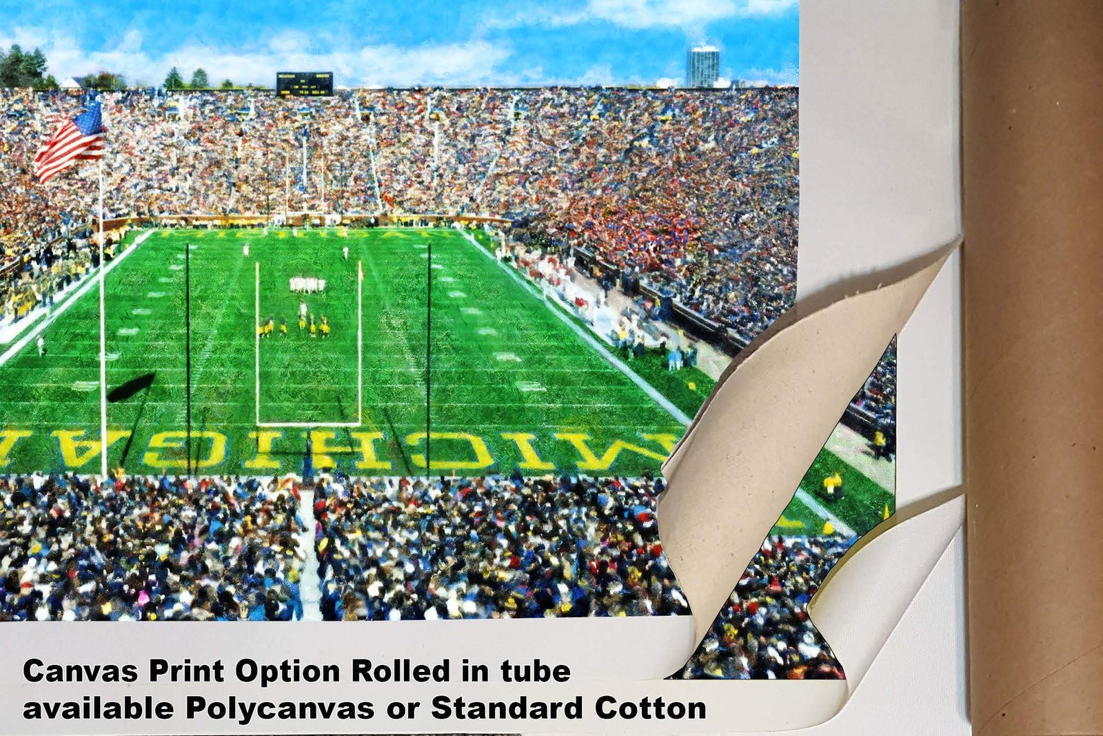 Michigan Stadium poster painting print Ann Arbor Wolverines Football Stadium College NCAA The Big House artwork MichWlv1MC1 4