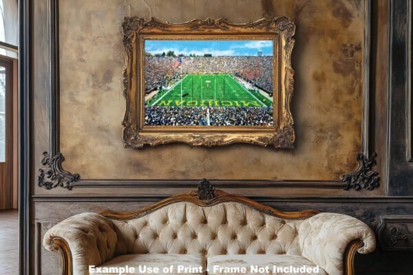 Michigan Stadium poster painting print Ann Arbor Wolverines Football Stadium College NCAA The Big House artwork MichWlv1MC1 7