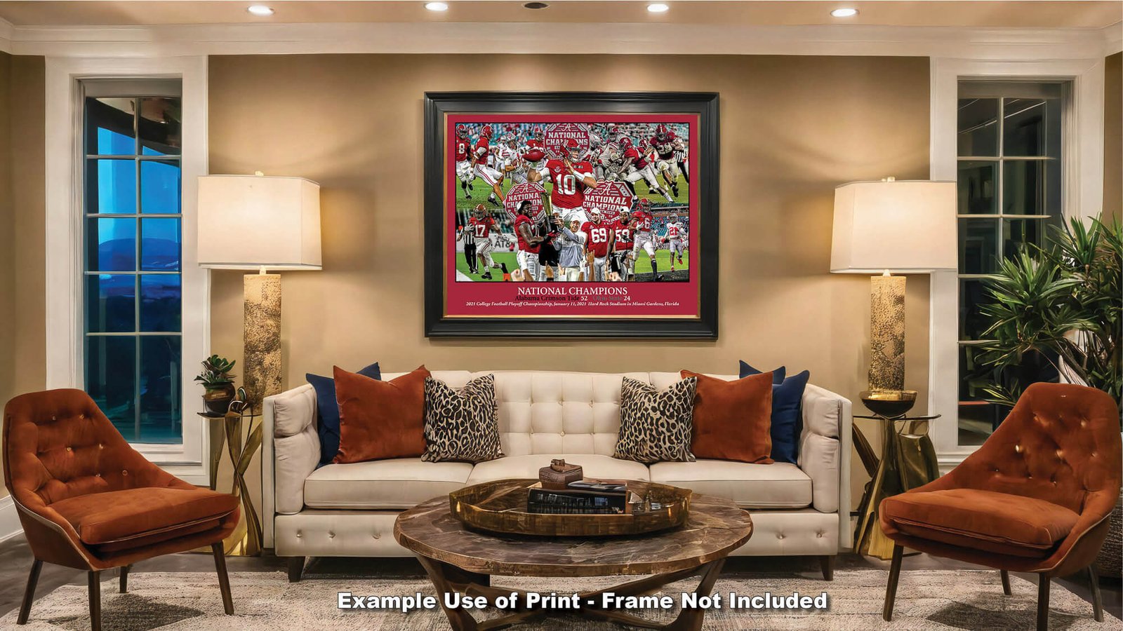 National Champions Alabama Crimson Tide Nick Saban wall art 2021 artwork NCAA College Football painting print canvas prints AlaTdeNC1wc5 10