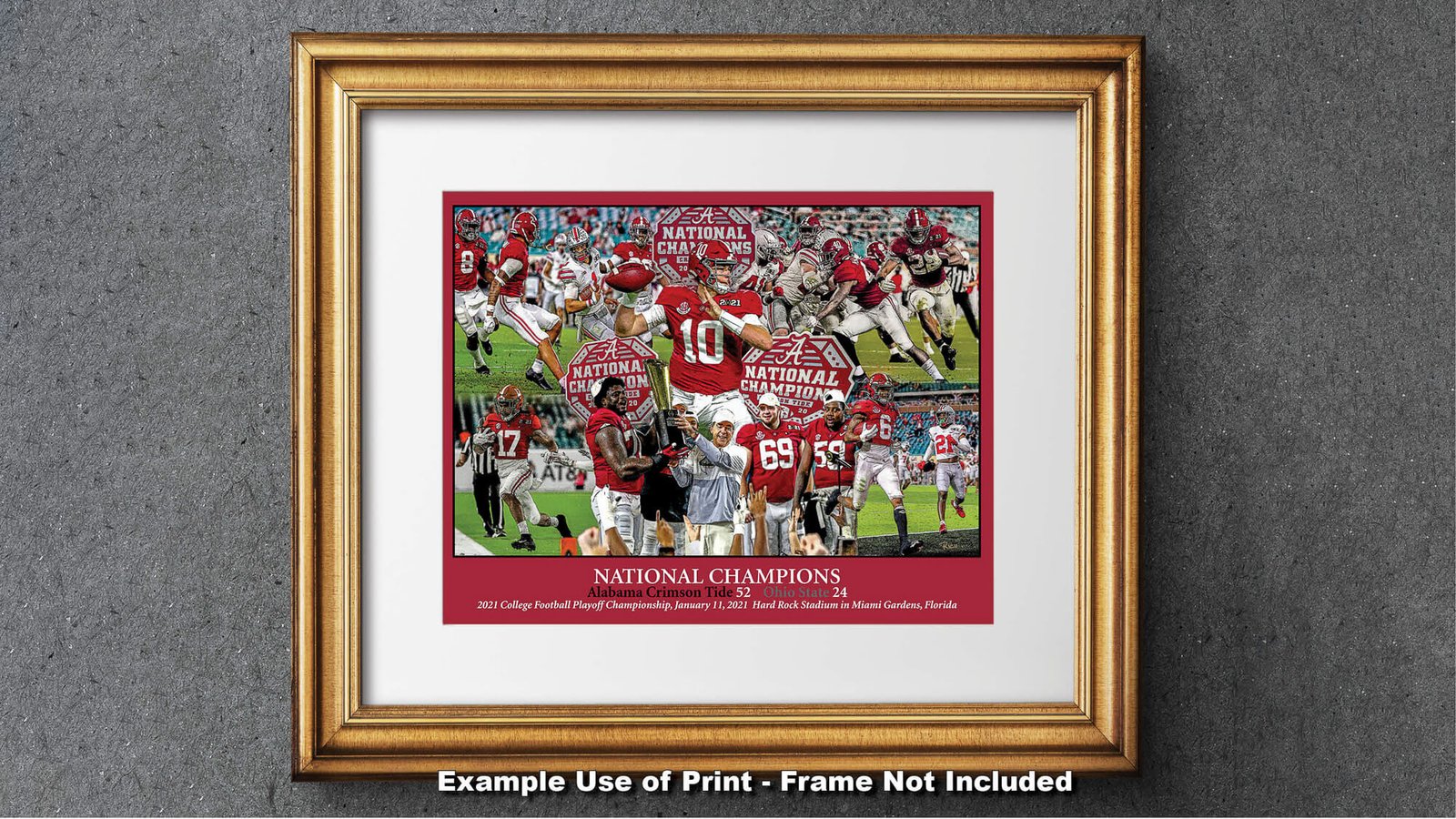 National Champions Alabama Crimson Tide Nick Saban wall art 2021 artwork NCAA College Football painting print canvas prints AlaTdeNC1wc5 11