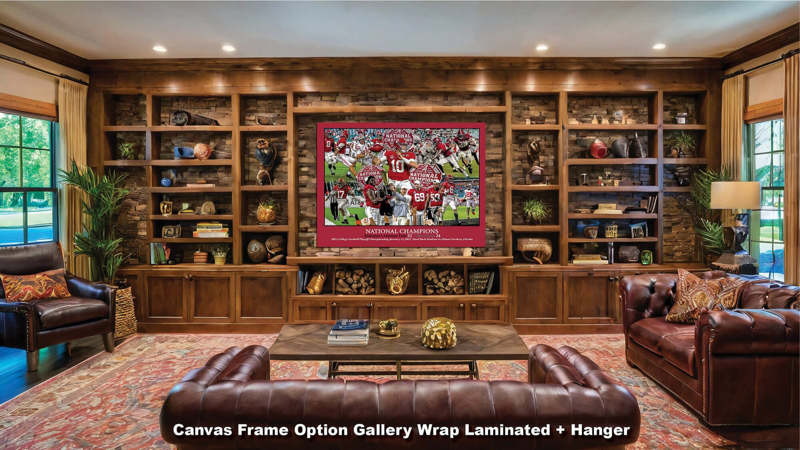 National Champions Alabama Crimson Tide Nick Saban wall art 2021 artwork NCAA College Football painting print canvas prints AlaTdeNC1wc5 16