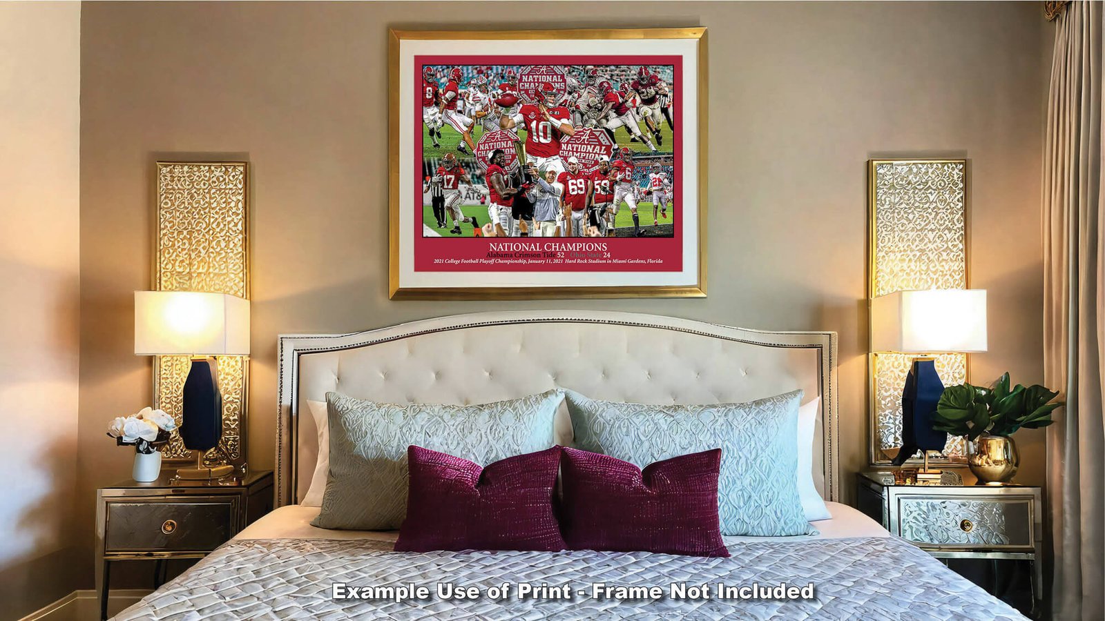 National Champions Alabama Crimson Tide Nick Saban wall art 2021 artwork NCAA College Football painting print canvas prints AlaTdeNC1wc5 18