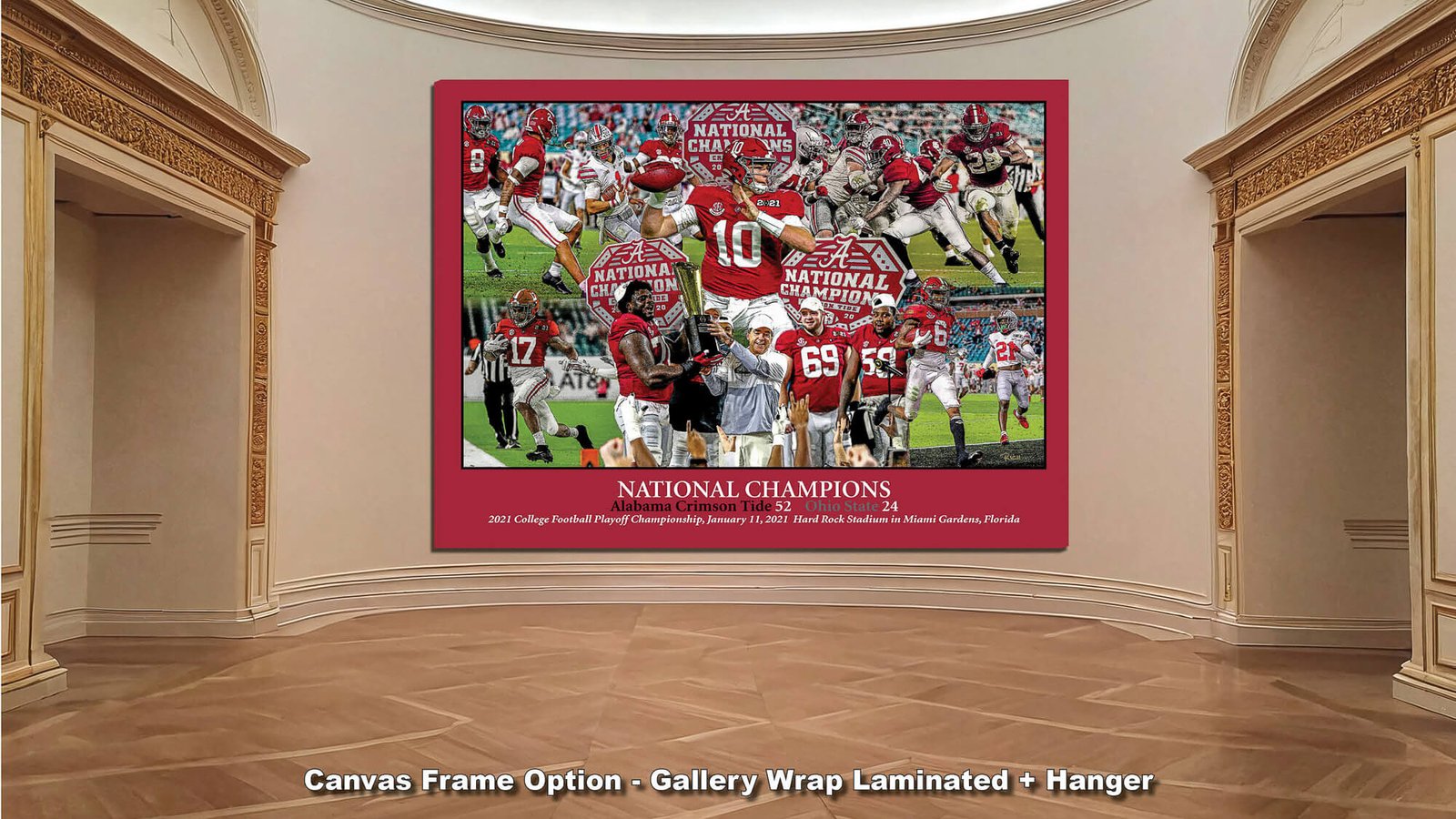 National Champions Alabama Crimson Tide Nick Saban wall art 2021 artwork NCAA College Football painting print canvas prints AlaTdeNC1wc5 29