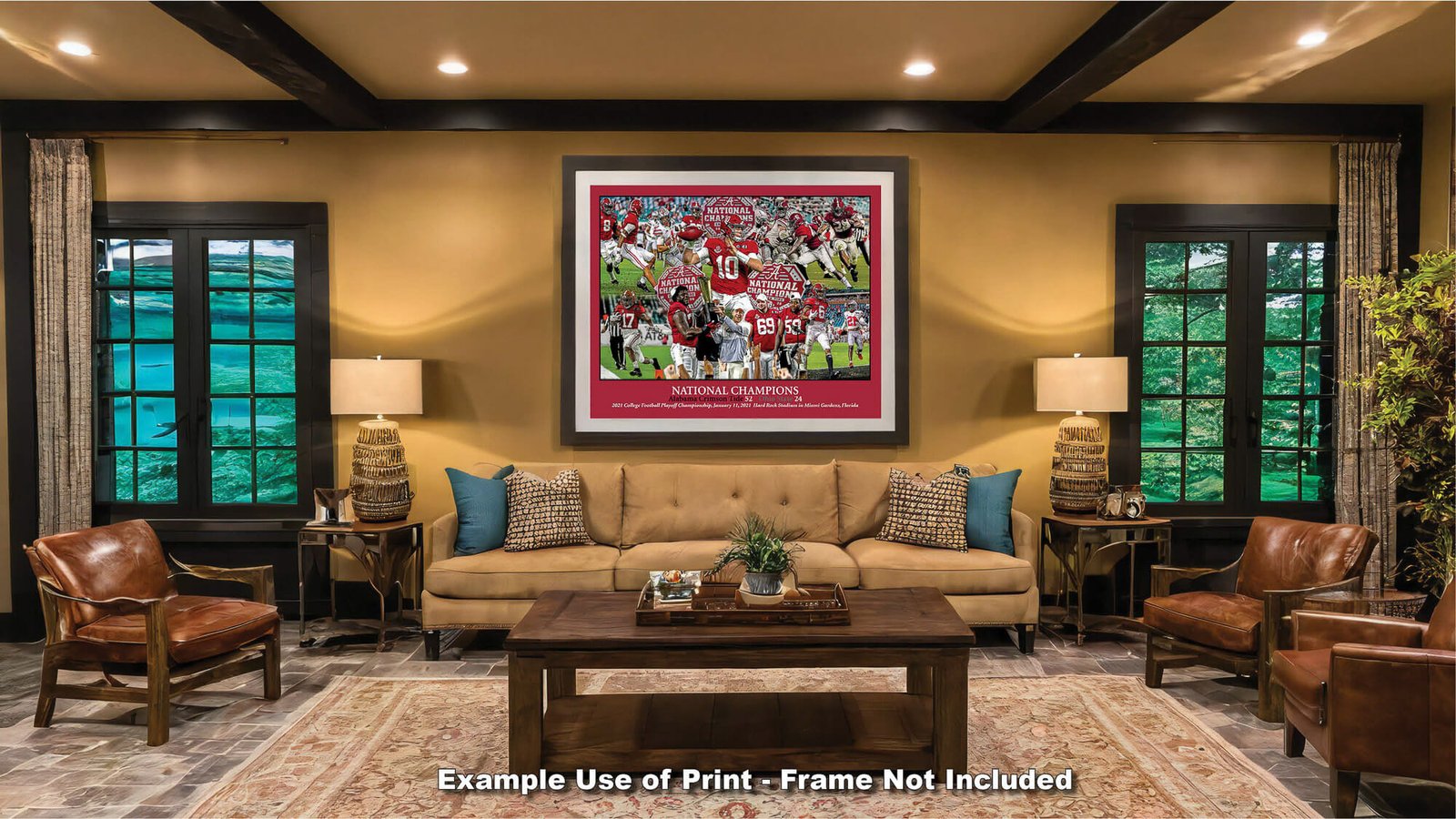 National Champions Alabama Crimson Tide Nick Saban wall art 2021 artwork NCAA College Football painting print canvas prints AlaTdeNC1wc5 9