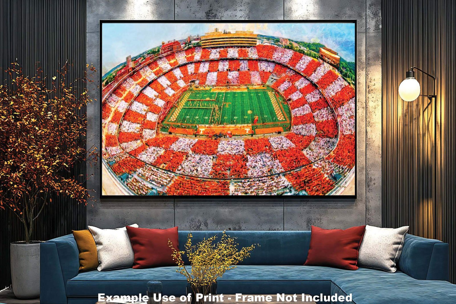 Neyland Stadium College NCAA painting print artwork pic tennessee vol tn volunteer football poster Checkerboard Stands TnNeyOW1MC1 11