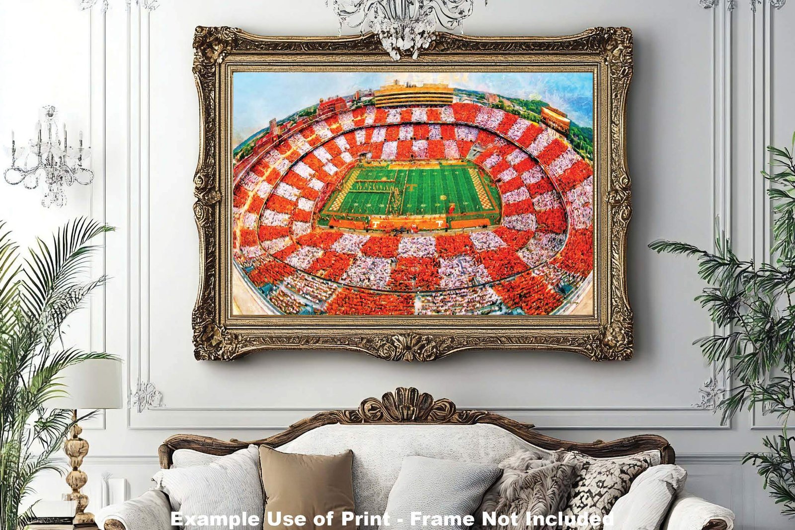 Neyland Stadium College NCAA painting print artwork pic tennessee vol tn volunteer football poster Checkerboard Stands TnNeyOW1MC1 12