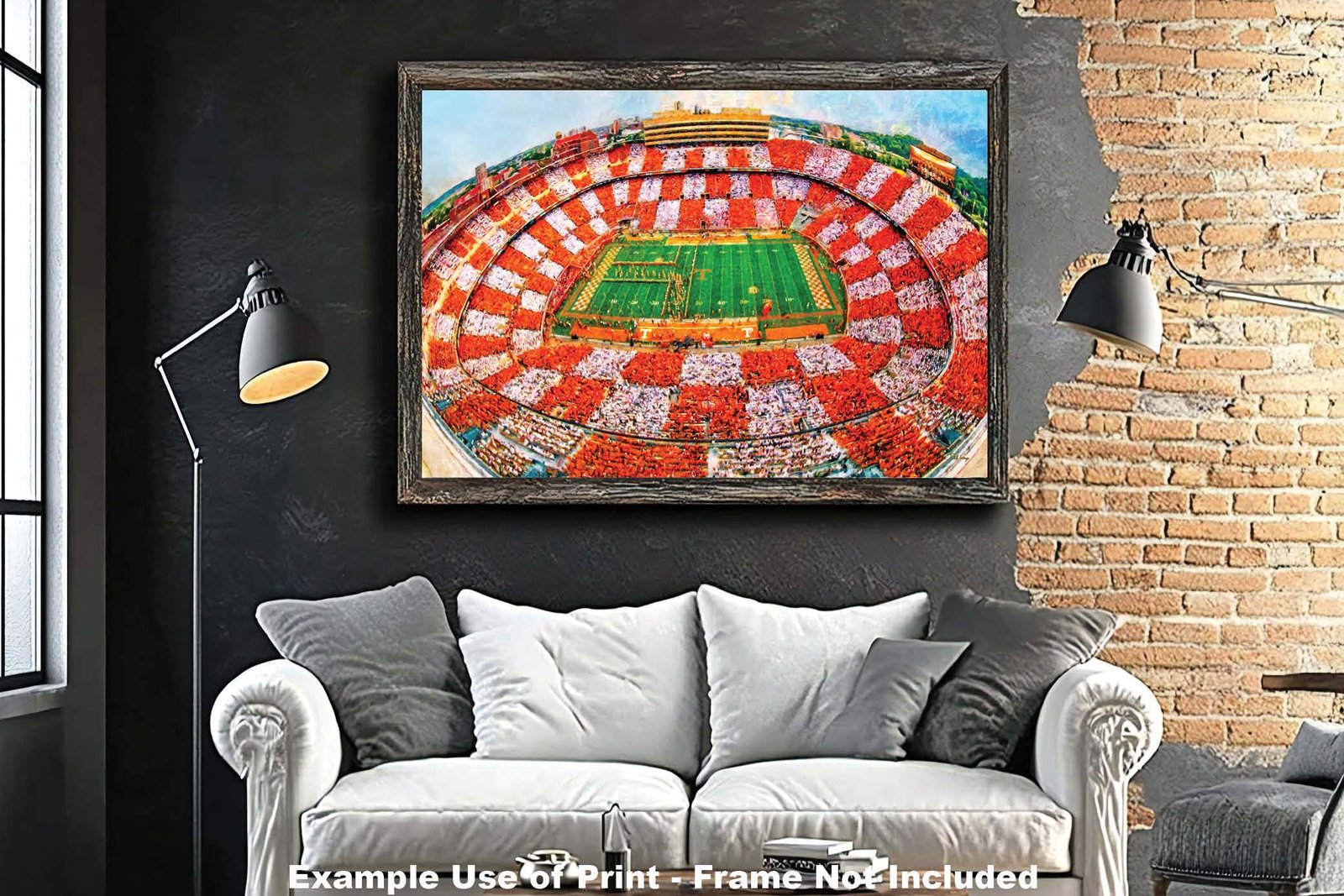 Neyland Stadium College NCAA painting print artwork pic tennessee vol tn volunteer football poster Checkerboard Stands TnNeyOW1MC1 13