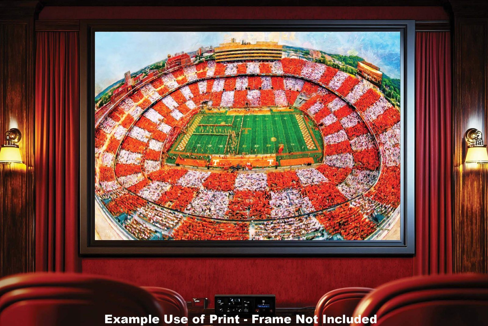 Neyland Stadium College NCAA painting print artwork pic tennessee vol tn volunteer football poster Checkerboard Stands TnNeyOW1MC1 14
