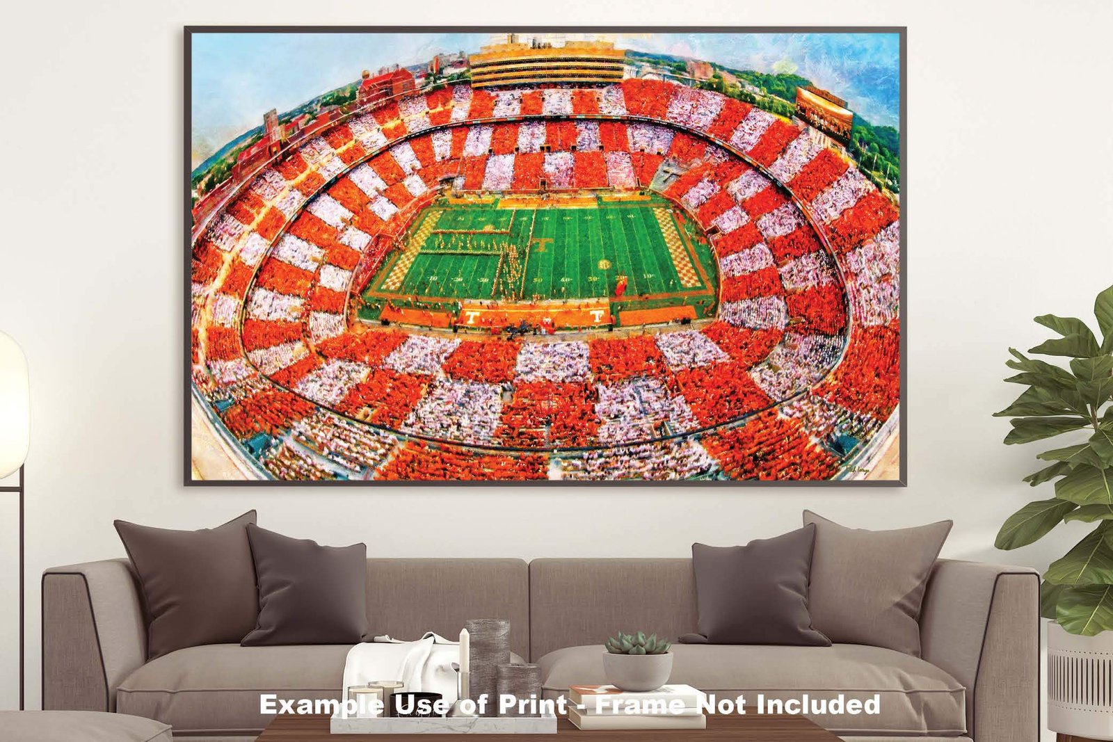 Neyland Stadium College NCAA painting print artwork pic tennessee vol tn volunteer football poster Checkerboard Stands TnNeyOW1MC1 16