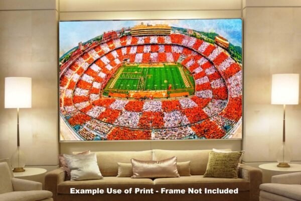 Neyland Stadium College NCAA painting print artwork pic tennessee vol tn volunteer football poster Checkerboard Stands TnNeyOW1MC1 17