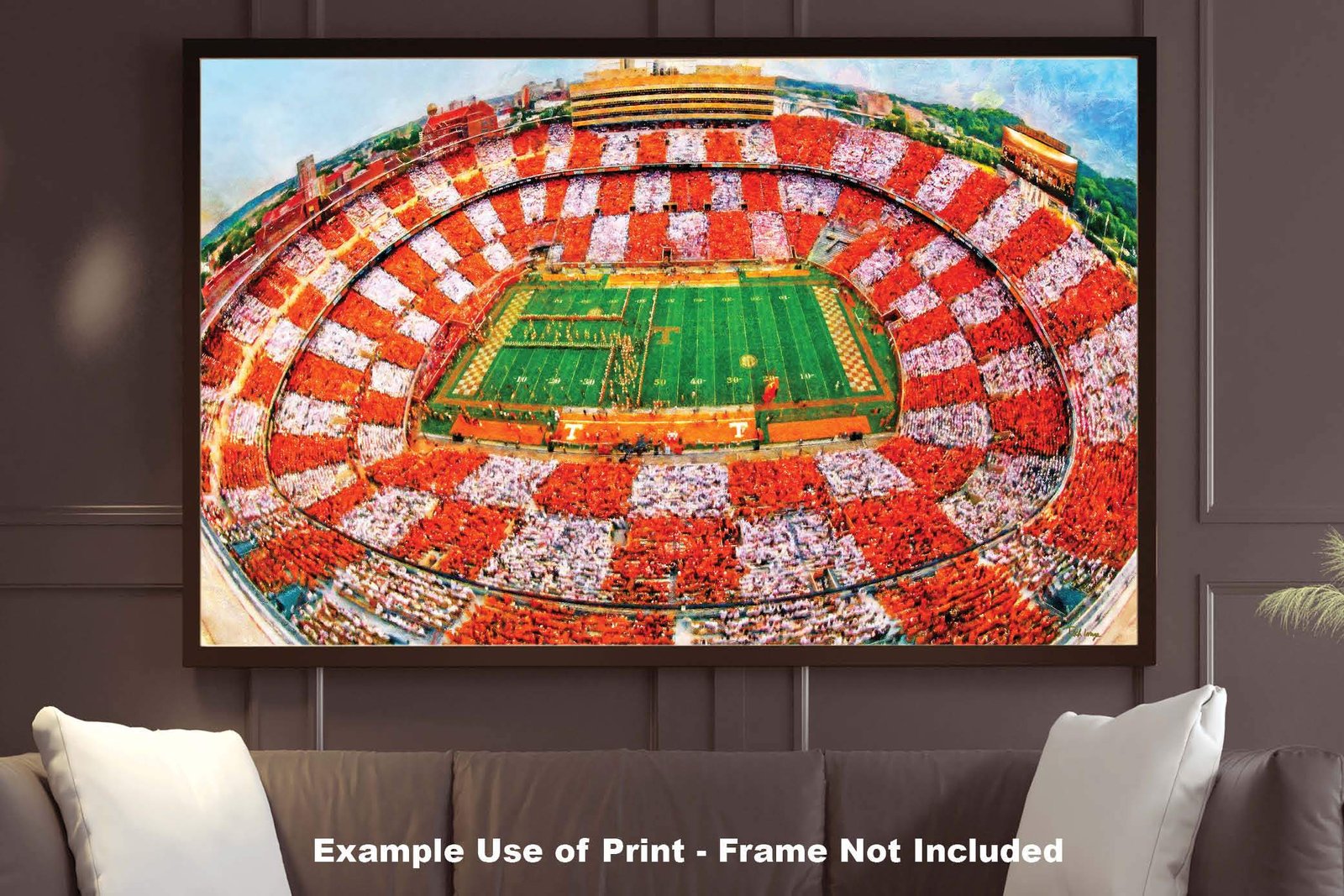 Neyland Stadium College NCAA painting print artwork pic tennessee vol tn volunteer football poster Checkerboard Stands TnNeyOW1MC1 18