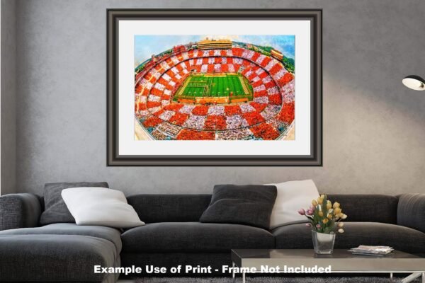 Neyland Stadium College NCAA painting print artwork pic tennessee vol tn volunteer football poster Checkerboard Stands TnNeyOW1MC1 19