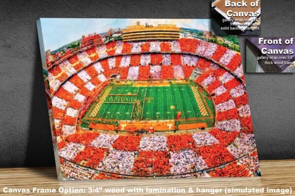 Neyland Stadium College NCAA painting print artwork pic tennessee vol tn volunteer football poster Checkerboard Stands TnNeyOW1MC1 2
