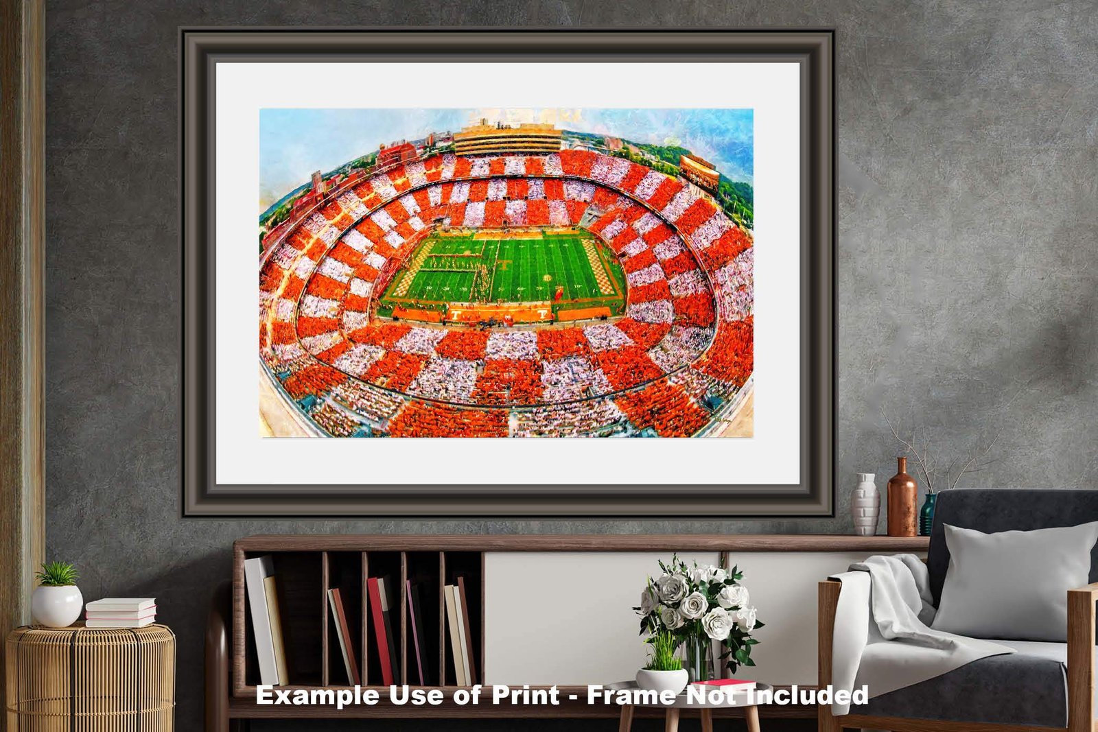 Neyland Stadium College NCAA painting print artwork pic tennessee vol tn volunteer football poster Checkerboard Stands TnNeyOW1MC1 20