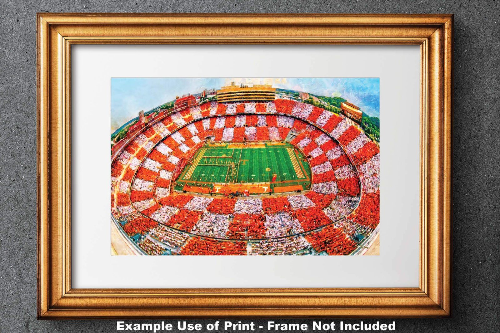 Neyland Stadium College NCAA painting print artwork pic tennessee vol tn volunteer football poster Checkerboard Stands TnNeyOW1MC1 21
