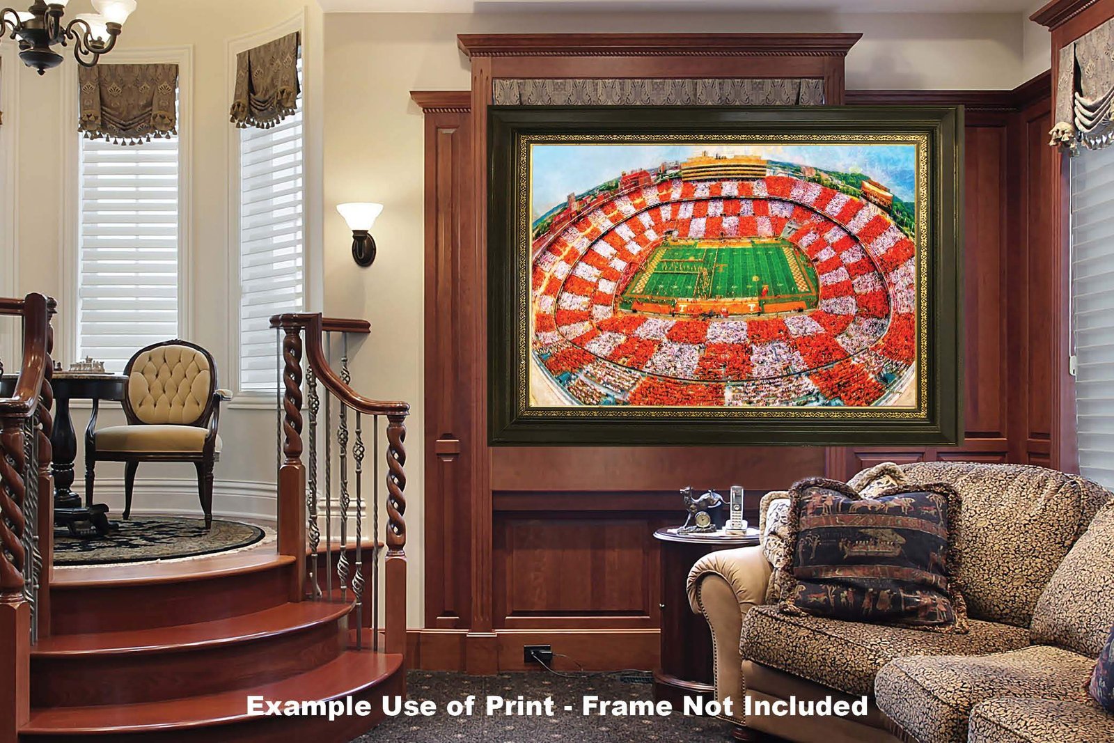 Neyland Stadium College NCAA painting print artwork pic tennessee vol tn volunteer football poster Checkerboard Stands TnNeyOW1MC1 24