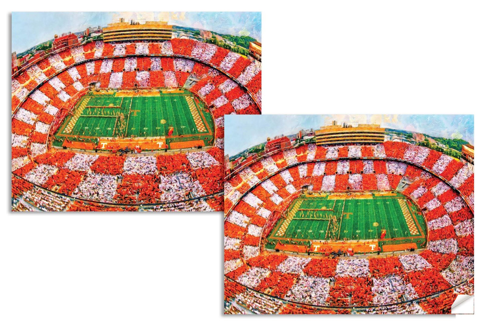 Neyland Stadium College NCAA painting print artwork pic tennessee vol tn volunteer football poster Checkerboard Stands TnNeyOW1MC1 29