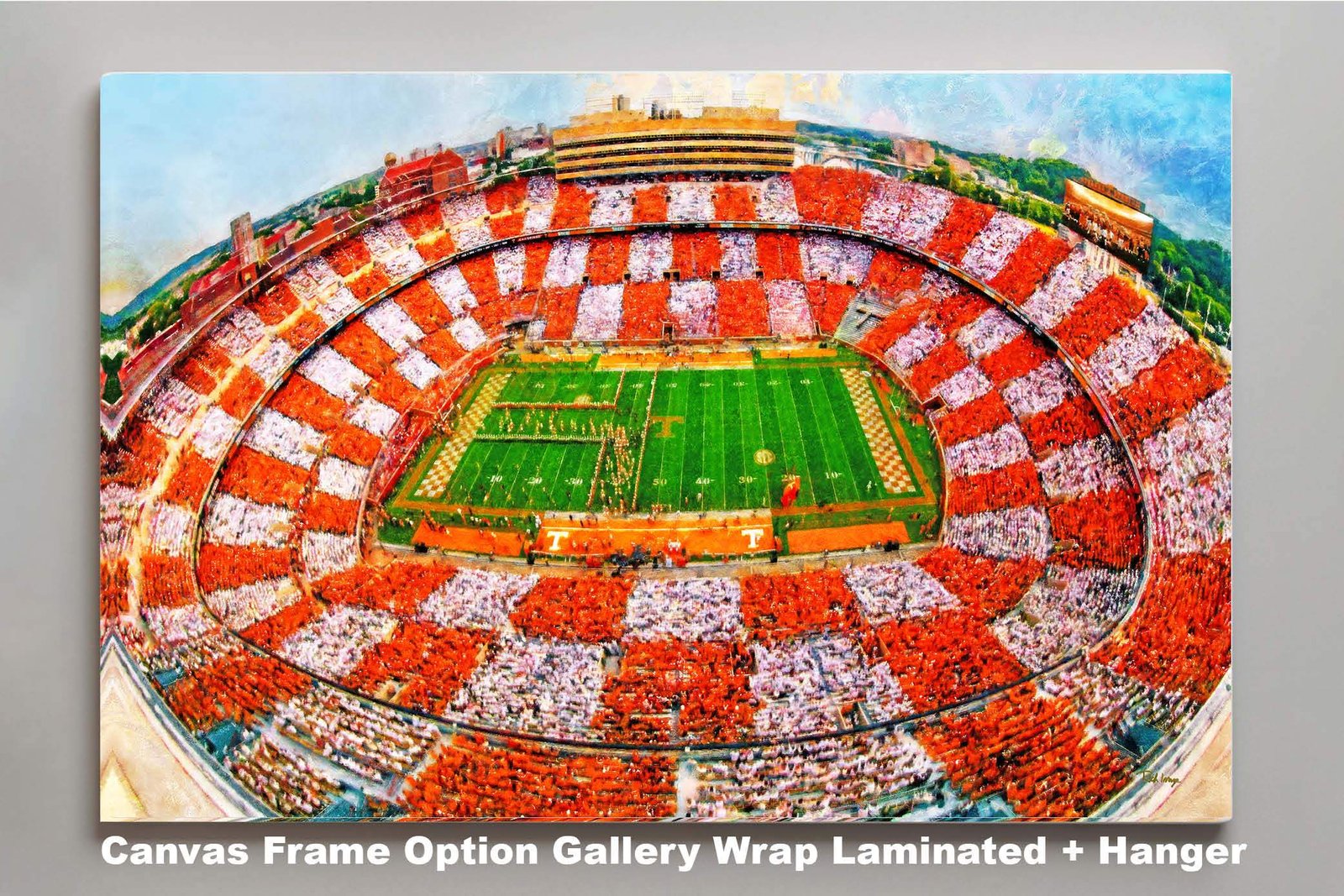 Neyland Stadium College NCAA painting print artwork pic tennessee vol tn volunteer football poster Checkerboard Stands TnNeyOW1MC1 3
