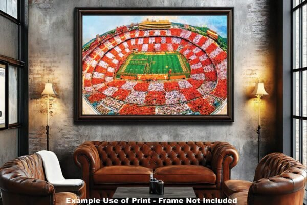 Neyland Stadium College NCAA painting print artwork pic tennessee vol tn volunteer football poster Checkerboard Stands TnNeyOW1MC1 5