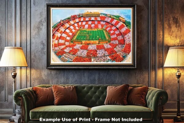 Neyland Stadium College NCAA painting print artwork pic tennessee vol tn volunteer football poster Checkerboard Stands TnNeyOW1MC1 6